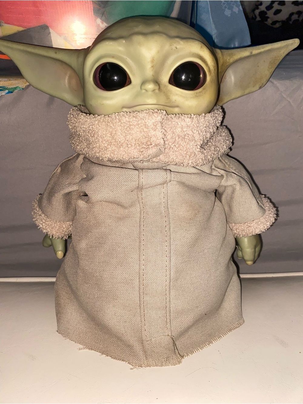 Star Wars Grogu Plush Doll with Beige Coat and Green Skin